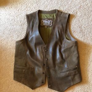 First genuine leather vest size medium